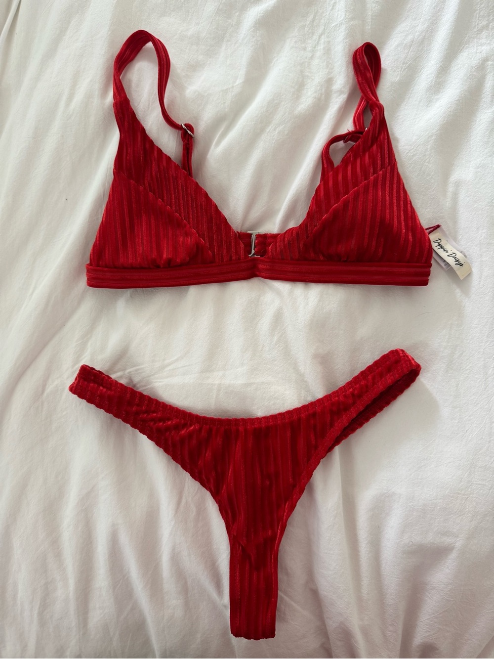 Dippin Daisys Velvet Thong/Triangle Bikini